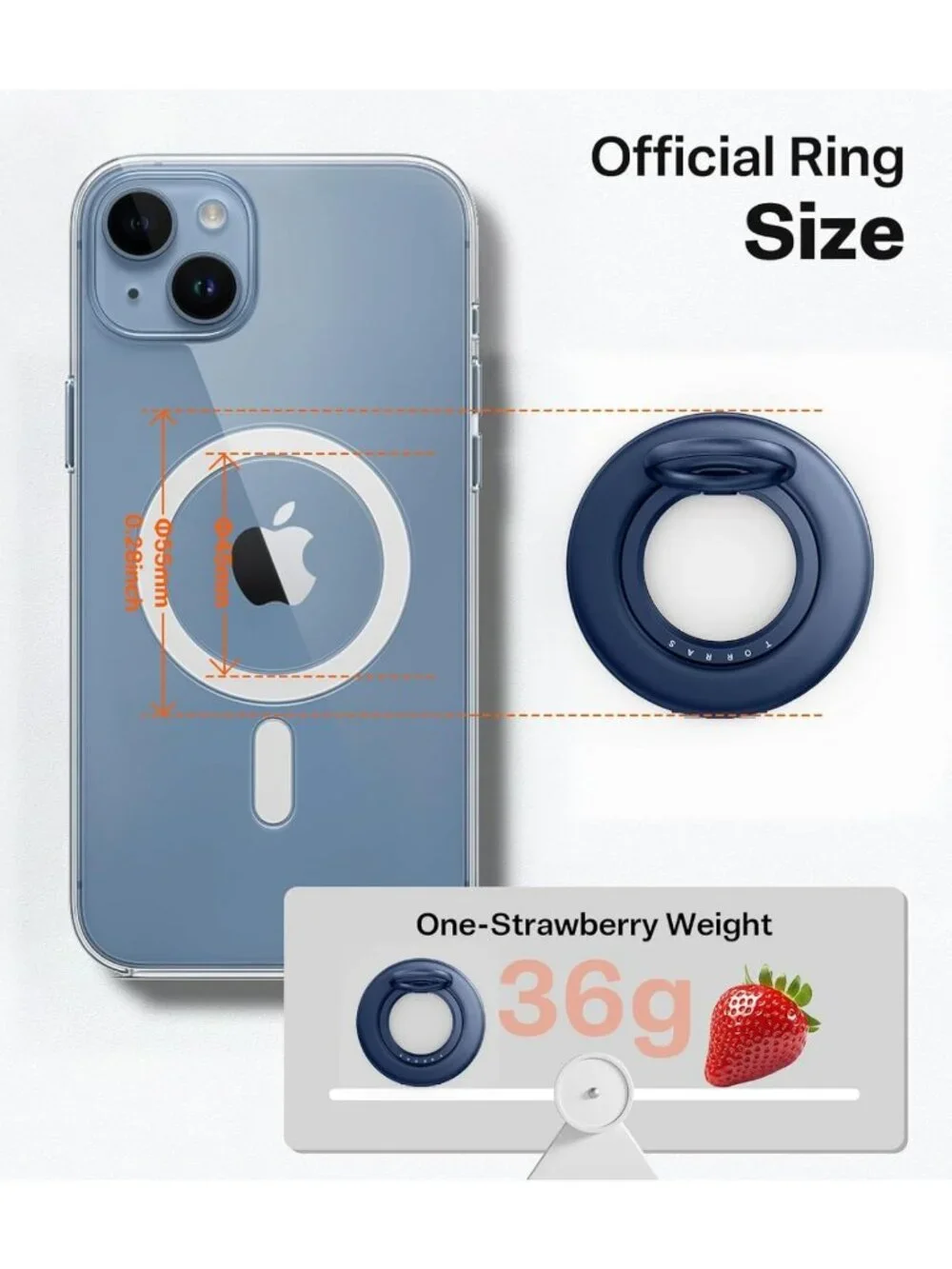 360° Magnetic Phone Grip Ring Holder Kickstand - Stylish Blue Accessory